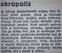AKROPOLIS - VEČERNÍK 15.5.1930, tištěný program PA