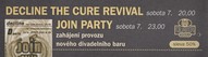 DECLINE THE CURE REVIVAL, tištěný program PA